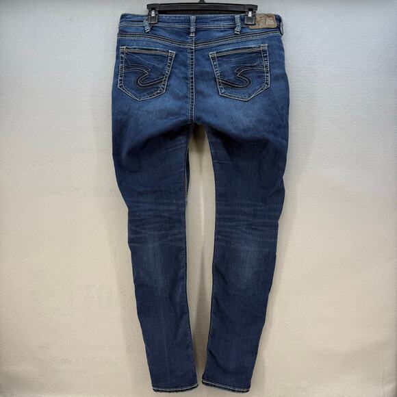 Silver Jeans Women's 32x31 (14) Dark Blue Suki High Super Skinny Preppy Normcore - Picture 2 of 15